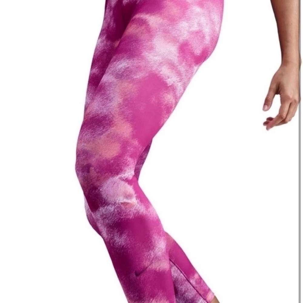 New large  Nike One Women's High-Waisted 7/8 Printed Leggings Gym Pants, Size L - Picture 6 of 7